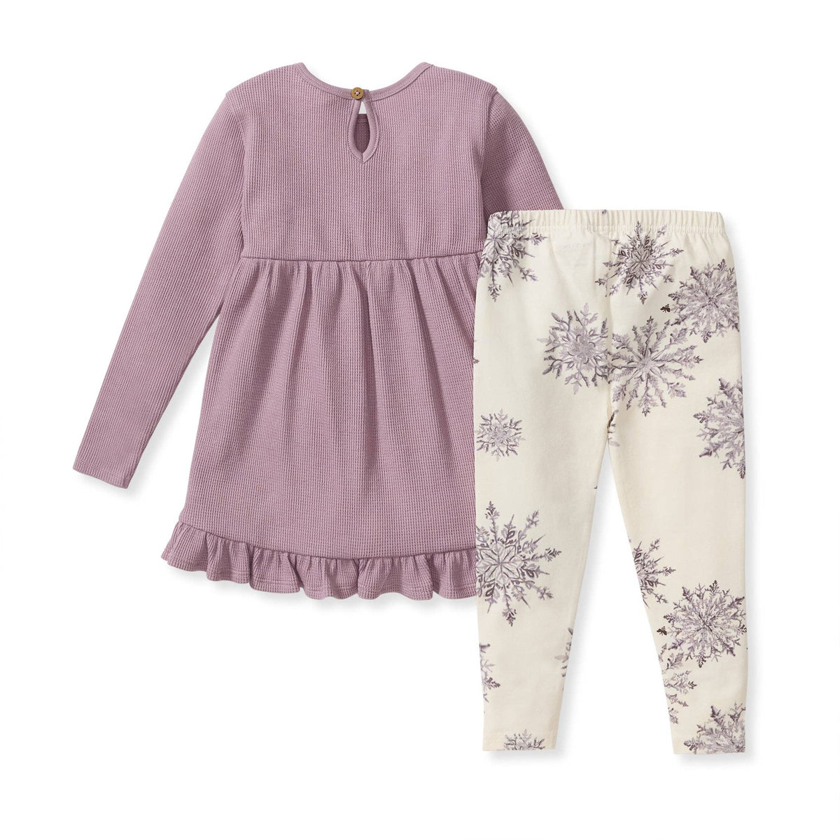 Elegant Snowflake Girl Tunic Set