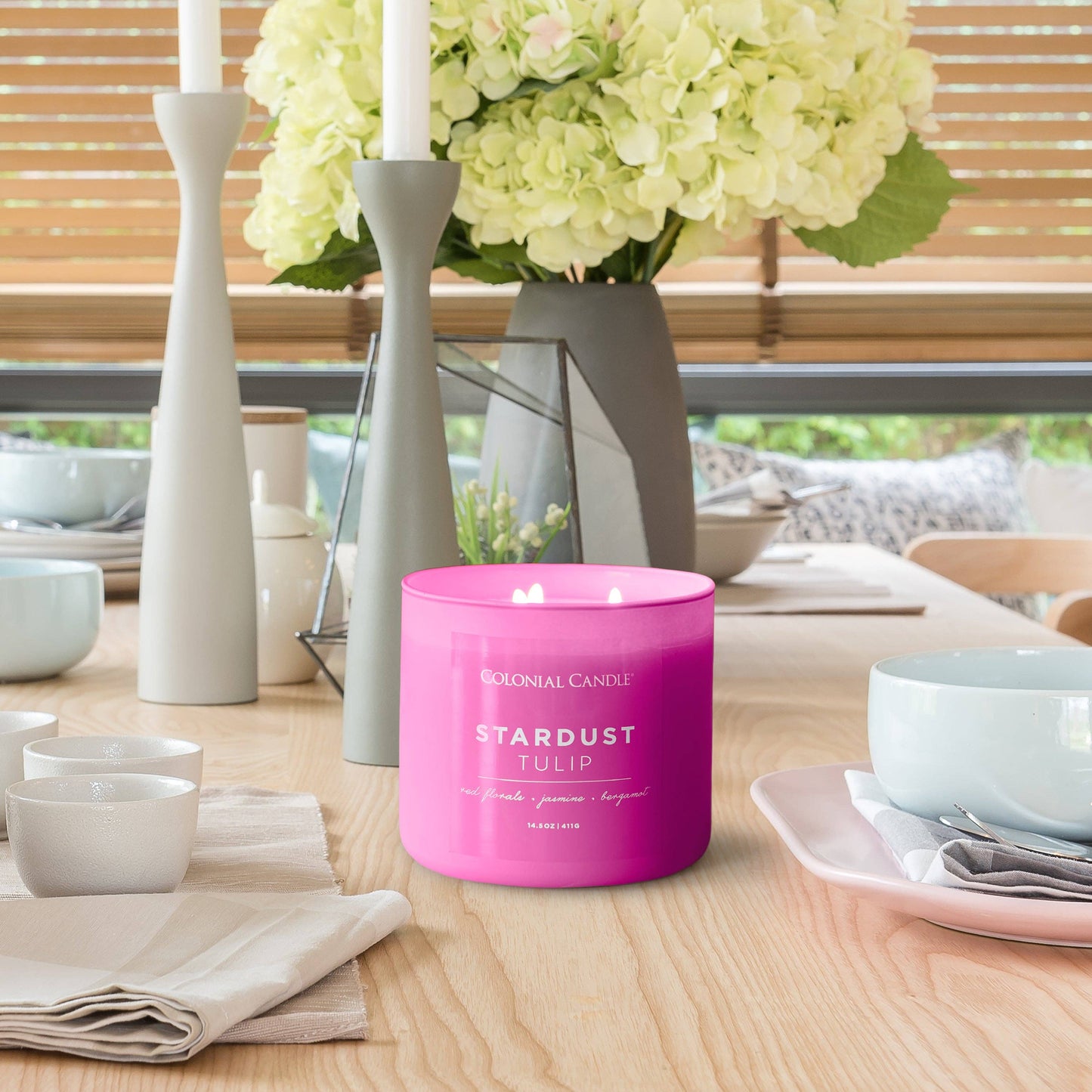 Stardust Tulip Scented Jar Candle, Soy Blend Wax, 14.5oz