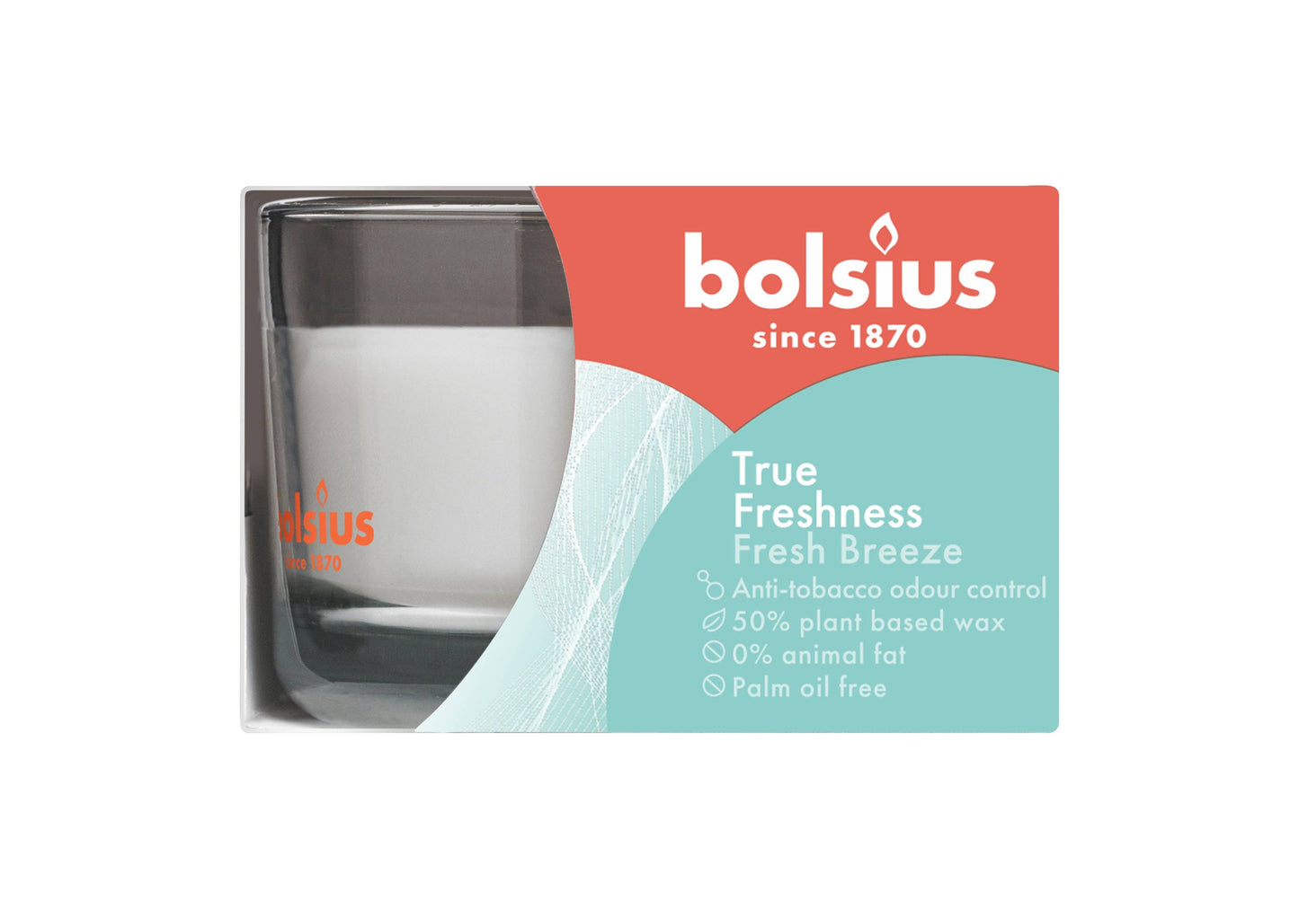 Fresh Breeze Scented Candle - 3 x 2 Inches - 13 Hours Burn Time - Premium European Quality - 6 Fragranced Candles In Glass - **Sold Individually