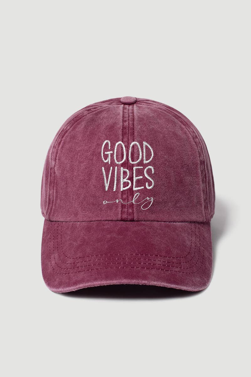 Good Vibes Only Baseball Cap