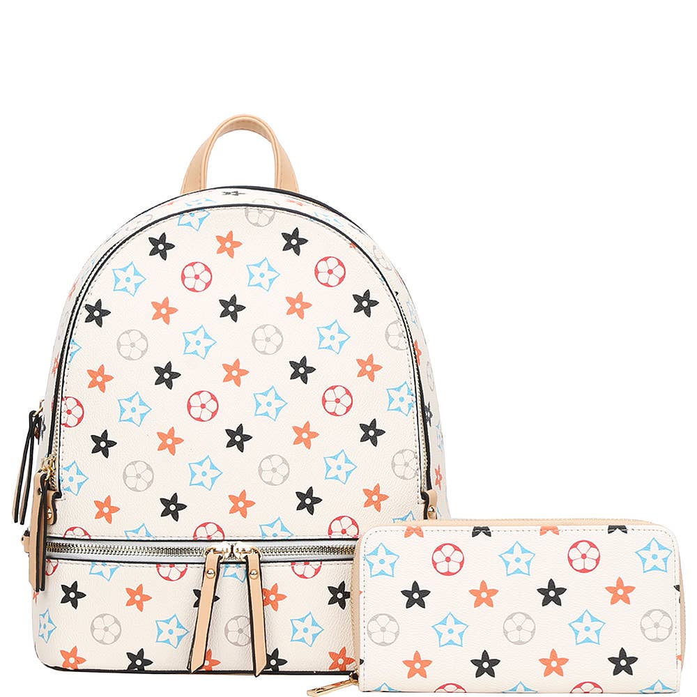 2IN1 DESIGN PATTERN ZIPPER HANDLE BACKPACK WITH , LY 7285 W