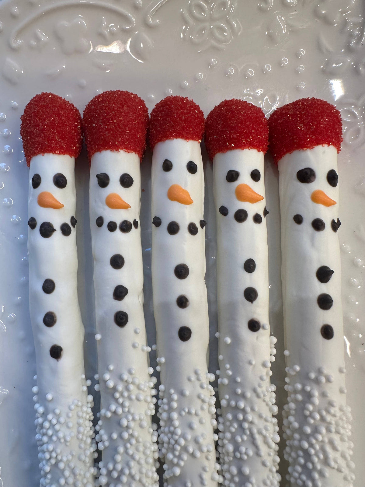 Snowman Chocolate Covered Pretzels