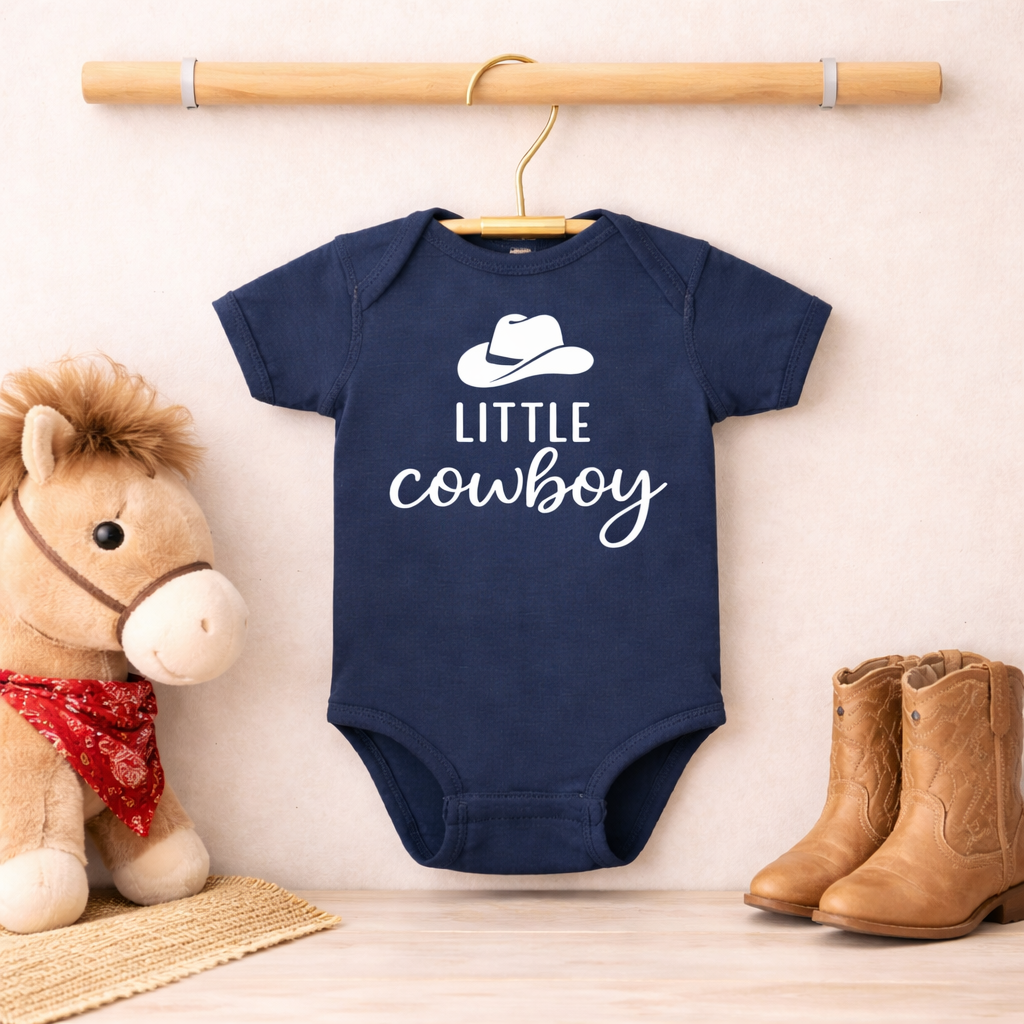 Little Cowboy Baby Bodysuit, Western Onesie