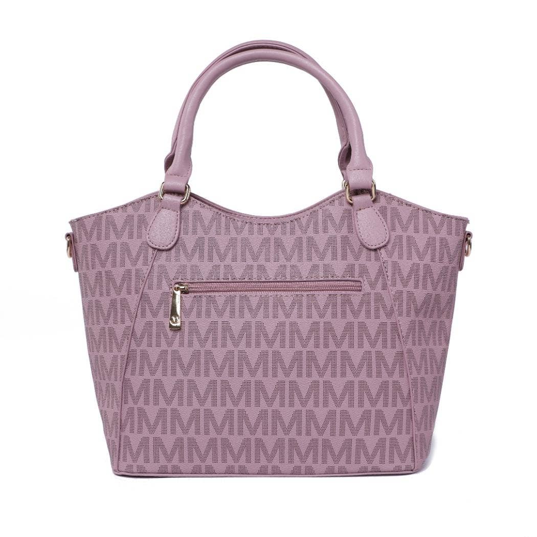 Talula Signature Printed Vegan Leather Satchel Bag by Mia K