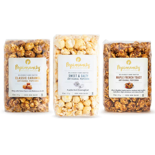 Summer Gourmet Popcorn Sampler - 3 Flavors x 5 medium bags