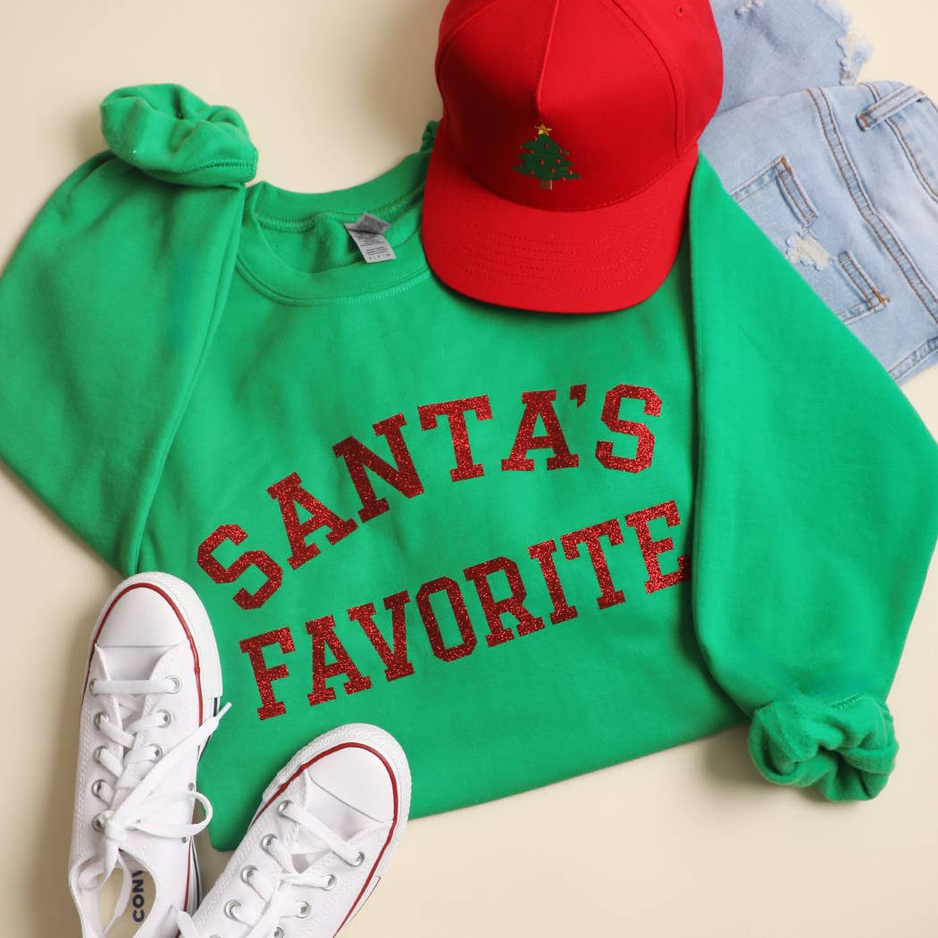 SANTA'S FAVORITE Heavyweight Fleece Sweatshirt