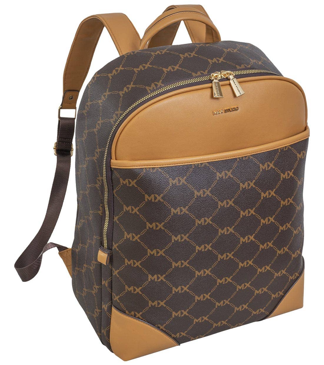 Max Studio Pebble Grain Signature Print Backpack with Front Zippered P – Gift Shop