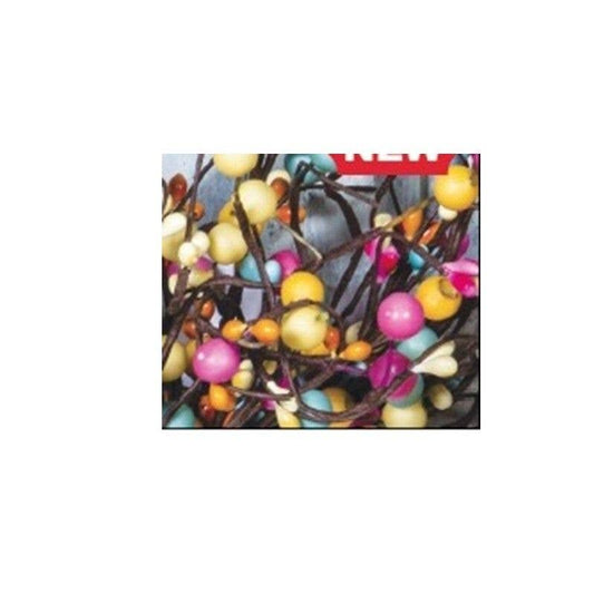 Mixed Berry Garland W/Leaves, Hw, 53In, Pink, Light Teal