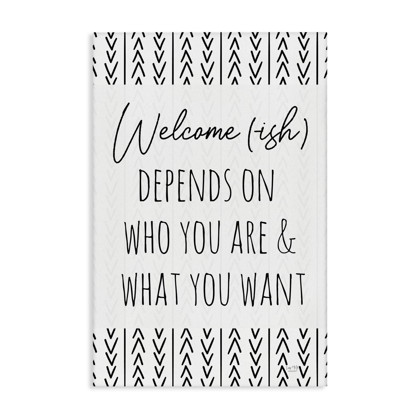 Welcome-Ish Depends On... - Unframed Wall Art