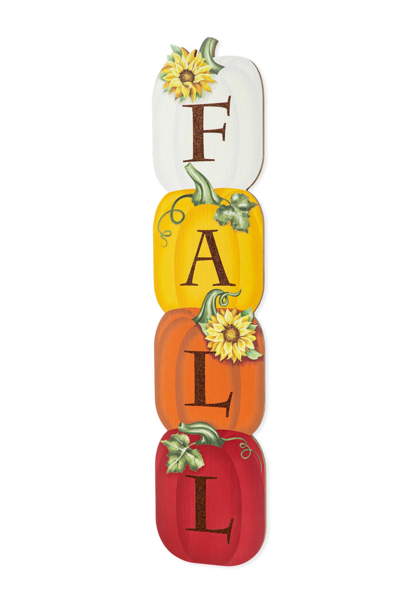 42"H Fall Wood Stacked Pumpkin Porch Decor