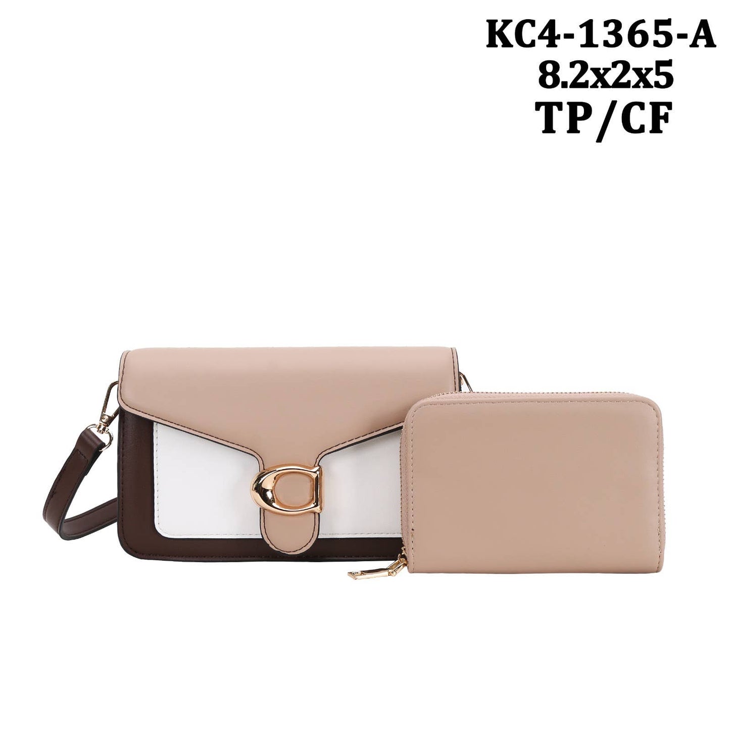 KC41365-A Women's Flap Shoulder Bag Faux leather Mag/ snap