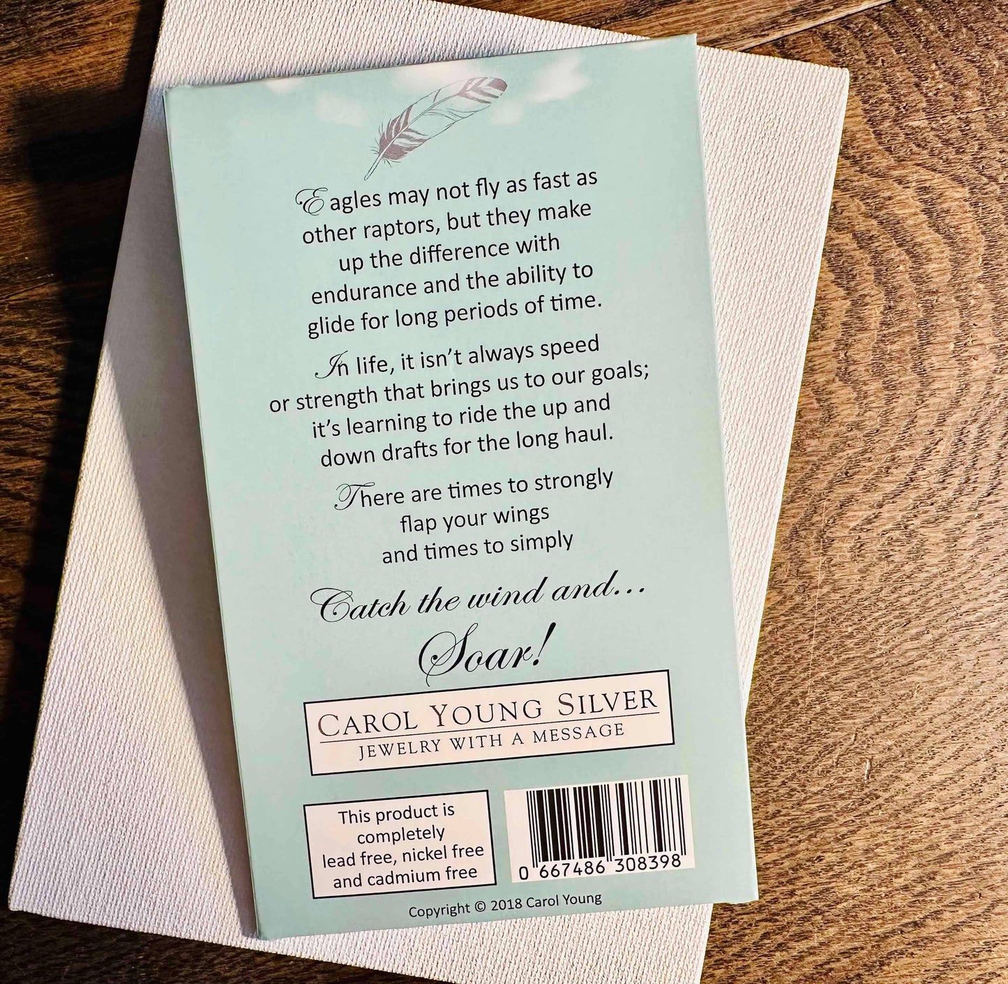 Eagle Feather Jewelry Necklace / Petite on Card