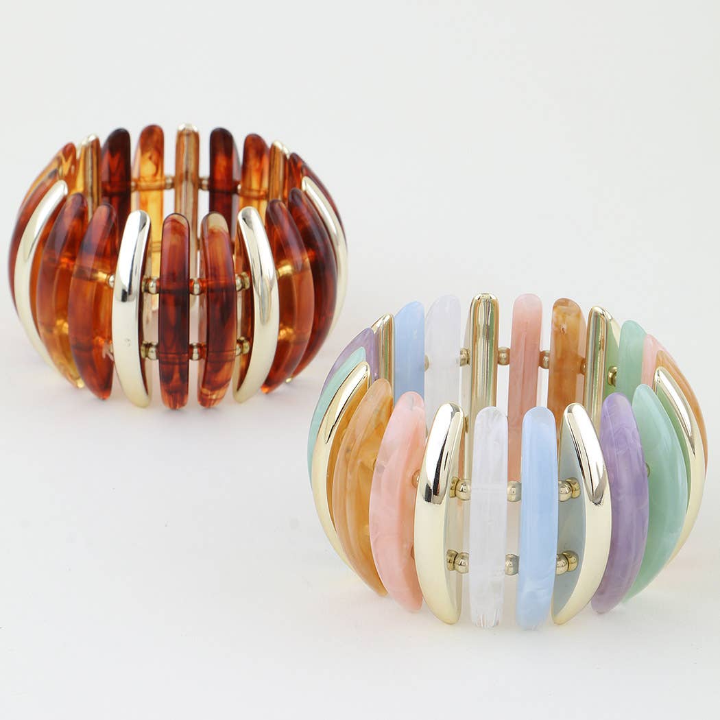 Wide Crystal Cuff Bracelet