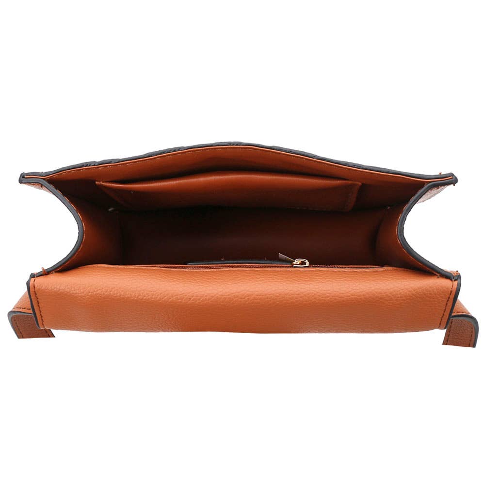 ROUND PATTERN H BUCKLE CROSSBODY BAG, DP 1116 A