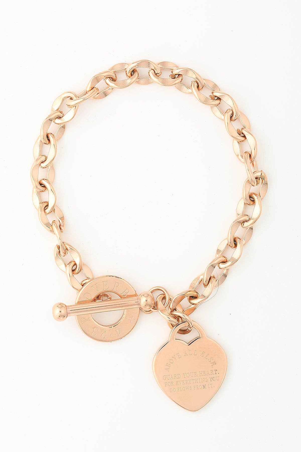 KANIKA HEART & CROSS BRACELET - ROSE GOLD
