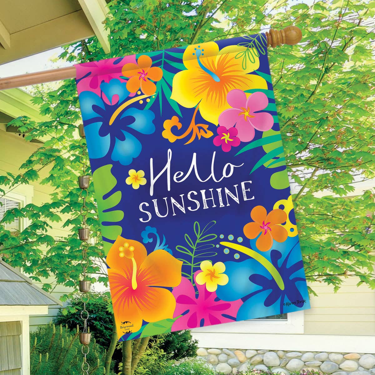 Hello Sunshine Double-Sided House Flag