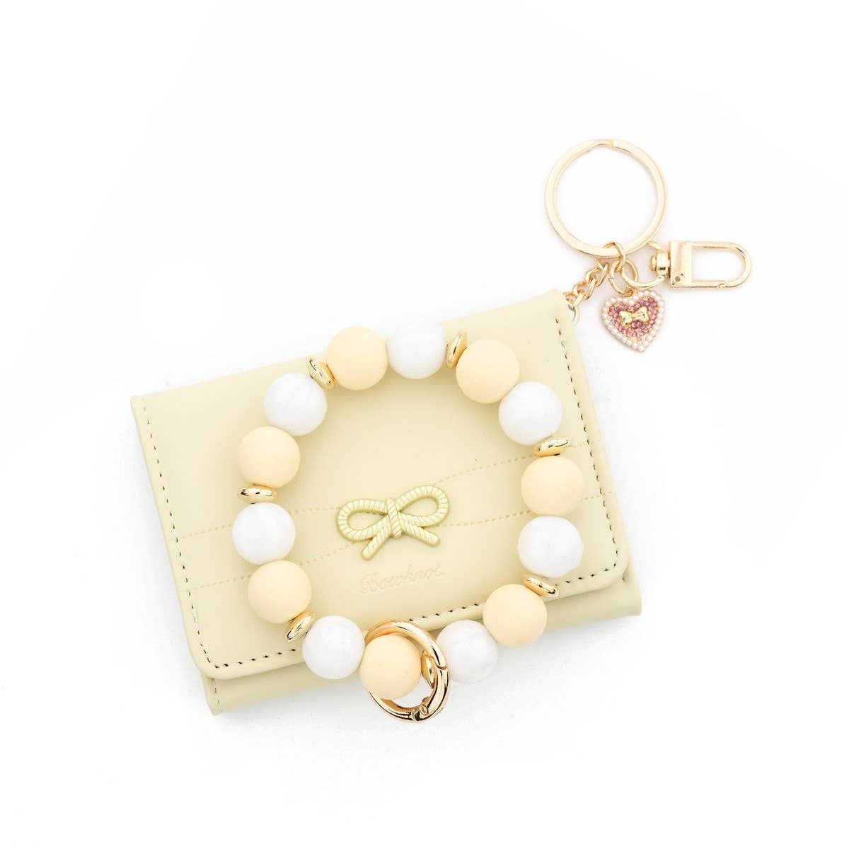 Butterfly Card Wallet with Heart & Bead Keychain_CWAB4969