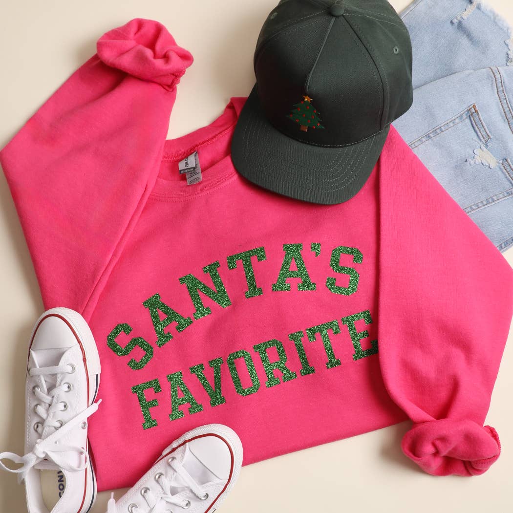 SANTA'S FAVORITE Heavyweight Fleece Sweatshirt