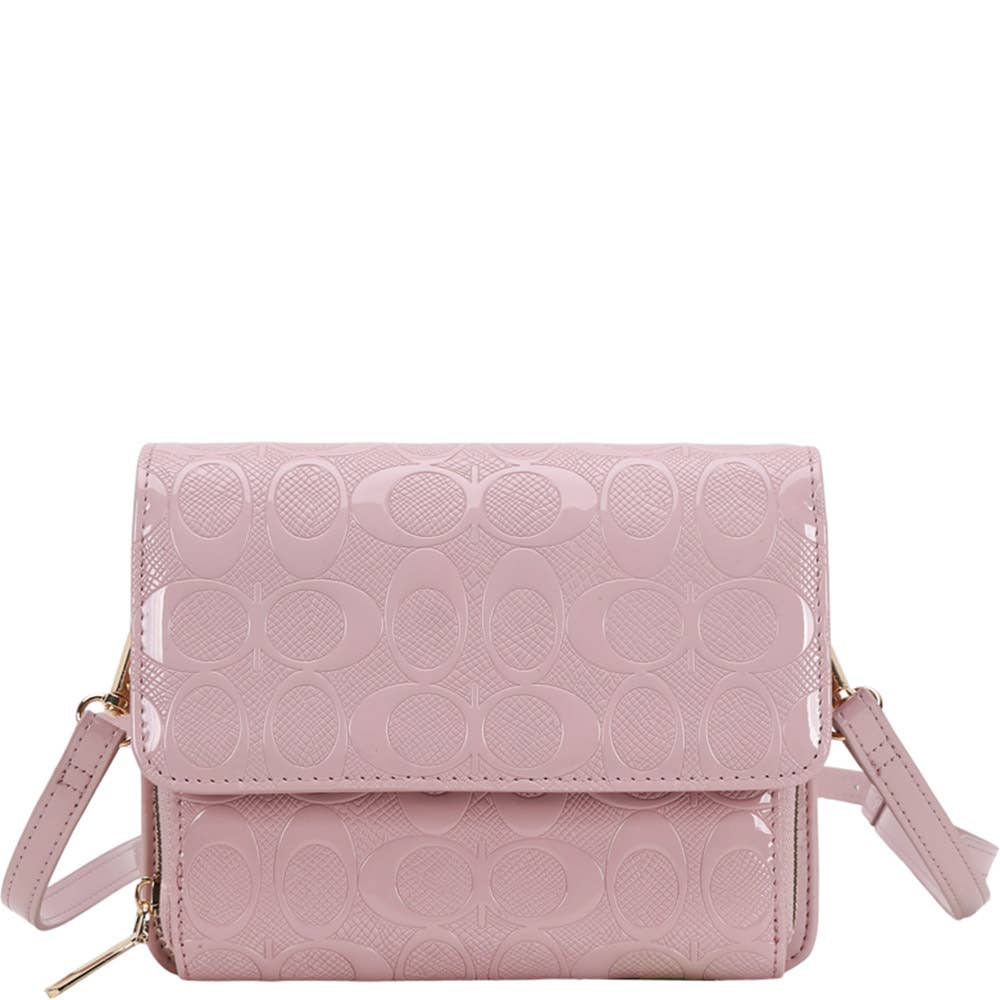 FAUX LEATHER MONOGRAM CROSSBODY BAG, QP 1331