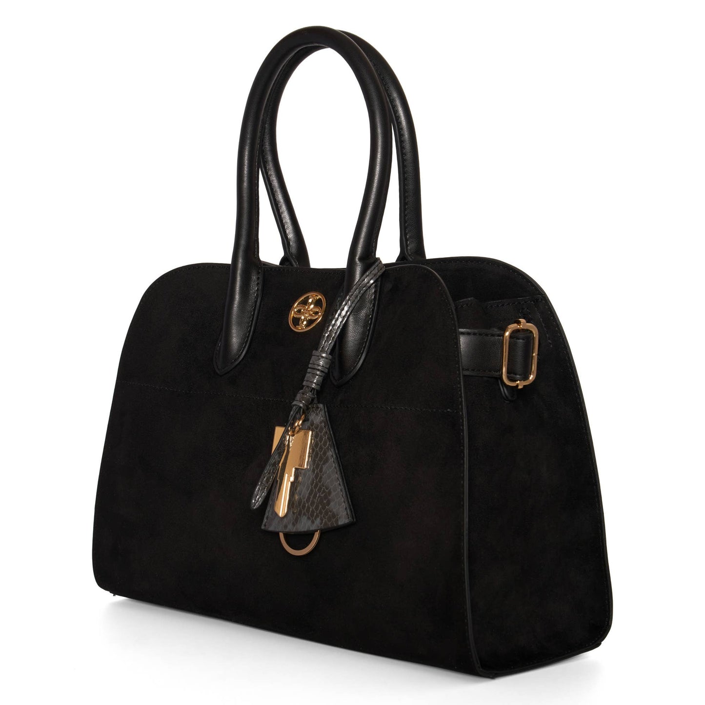 Aurora Suede Tassel Satchel  Chic Top Handle Handbag Purse
