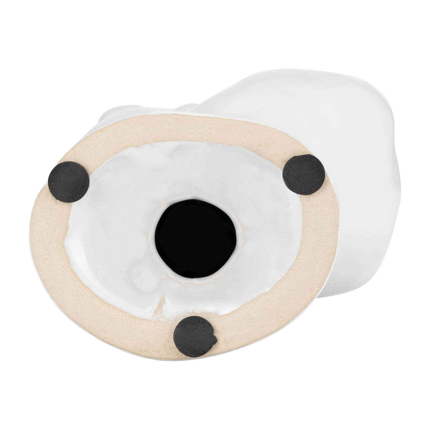 White 8 in. Ceramic Crossing Fingers Signal Hand Sculpture