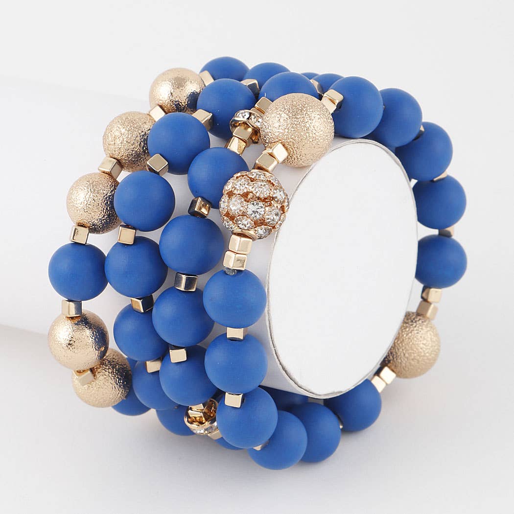 Multi Rhinestone Beaded Bracelet