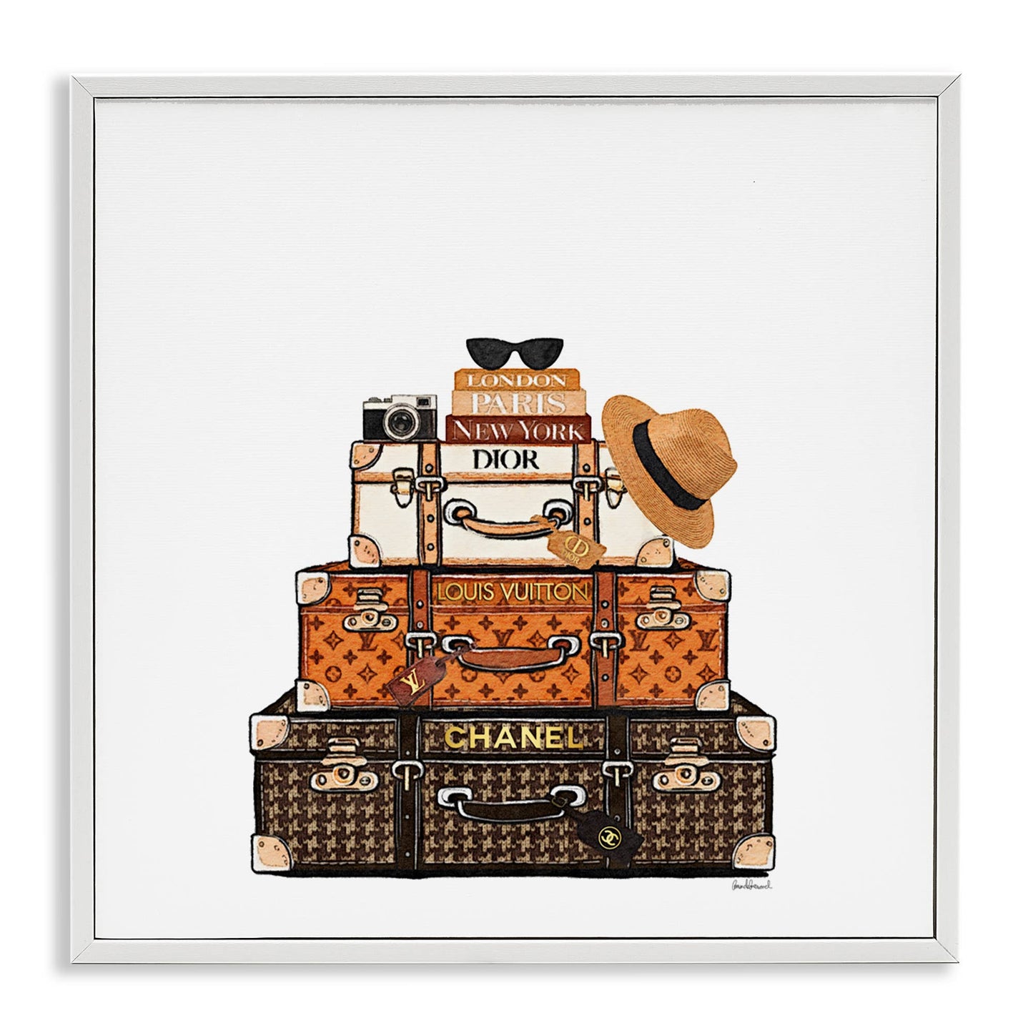 Luxury Travel Luggages - Framed Wall Art