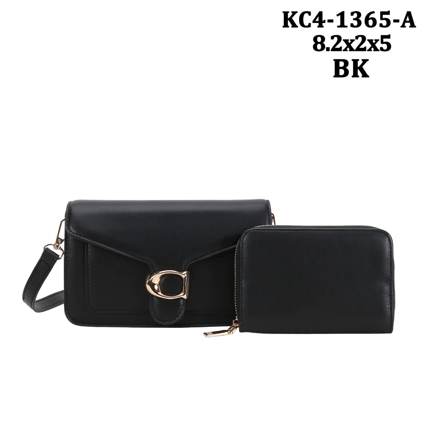 KC41365-A Women's Flap Shoulder Bag Faux leather Mag/ snap
