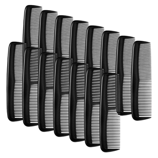 Unbreakable Pocket Combs Hair Care - (Black) Pack of 15