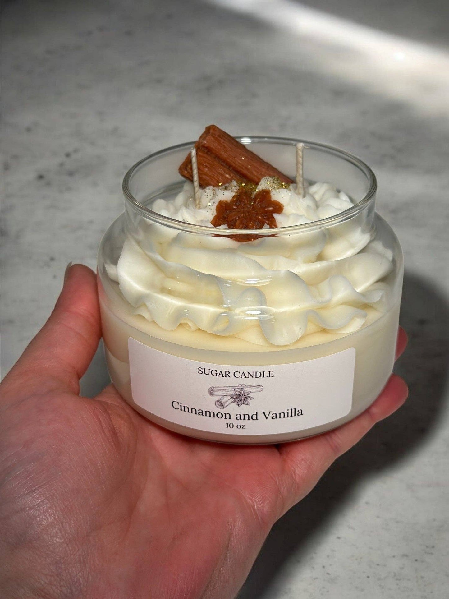 Cinnamon Vanilla Whipped Candle – Handmade Gift