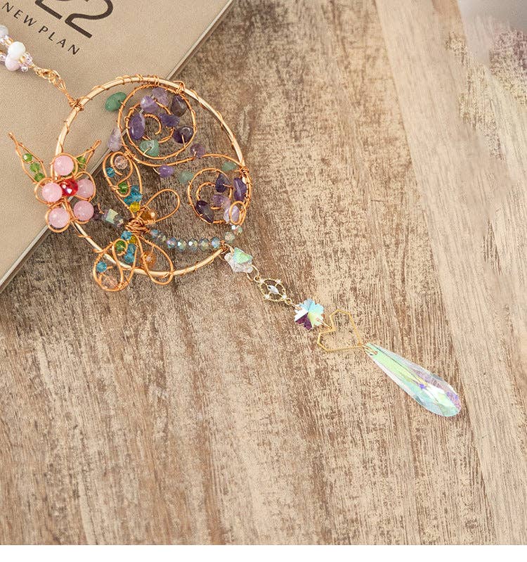 Dragonfly Wrapped Hanging Crystal Prism Sun Catcher MK2ZCAS6W7HLS36