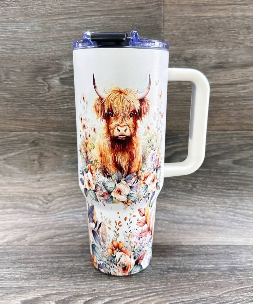 HIGHLAND COW  STAINLESS STEEL TUMBLERS CUP 40oz