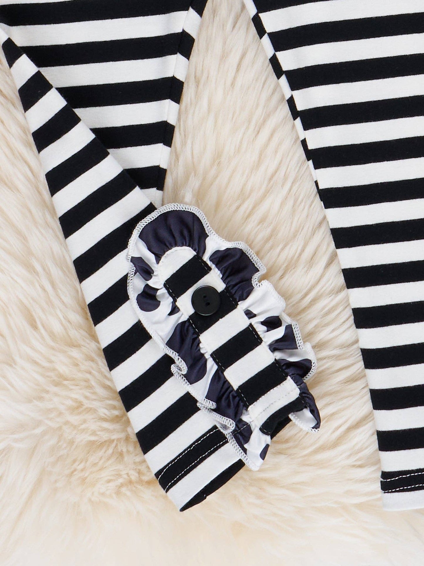 Lil’ Moo Ruffle Embroidered Cow Outfit