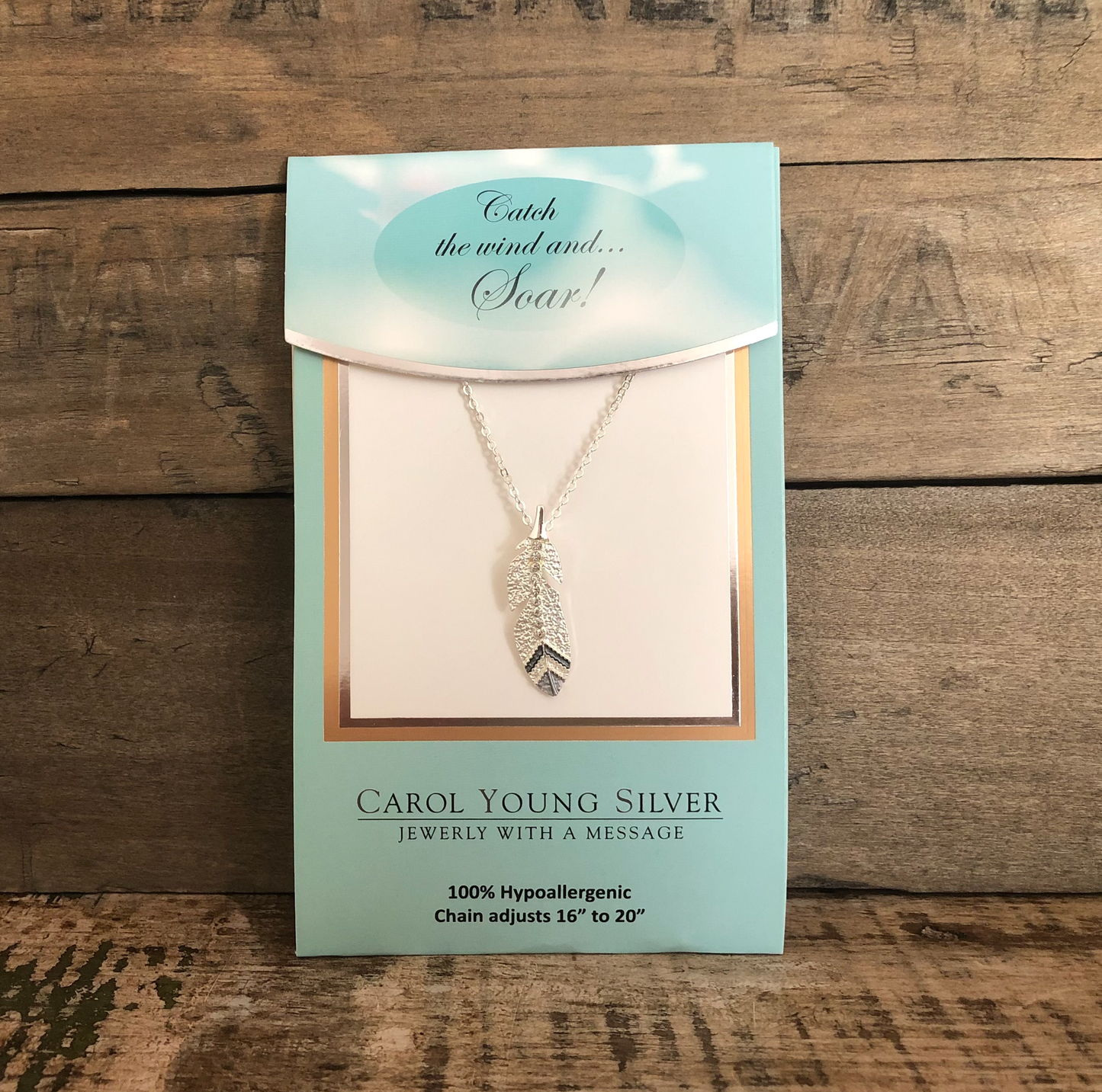 Eagle Feather Jewelry Necklace / Petite on Card