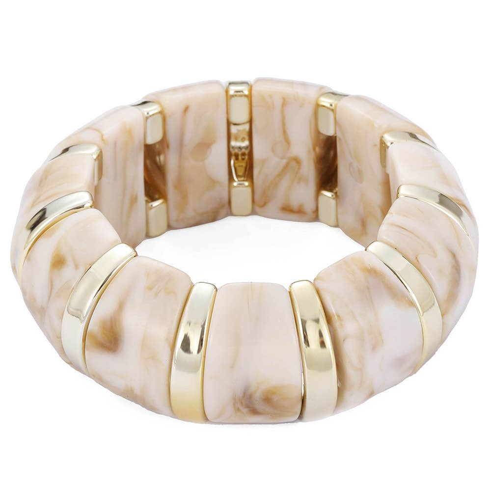 MARBELD NUGGET STRETCH BRACELET, 84602