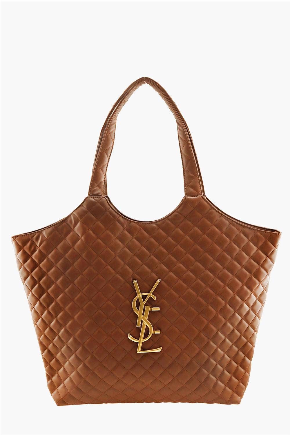 DIAMOND QUILTED LOGO OVERSIZED SHOULDER BAG 6901