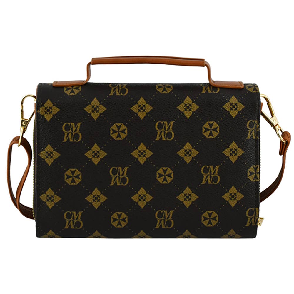CM088 CM Monogram Envelope Flap Crossbody Bag