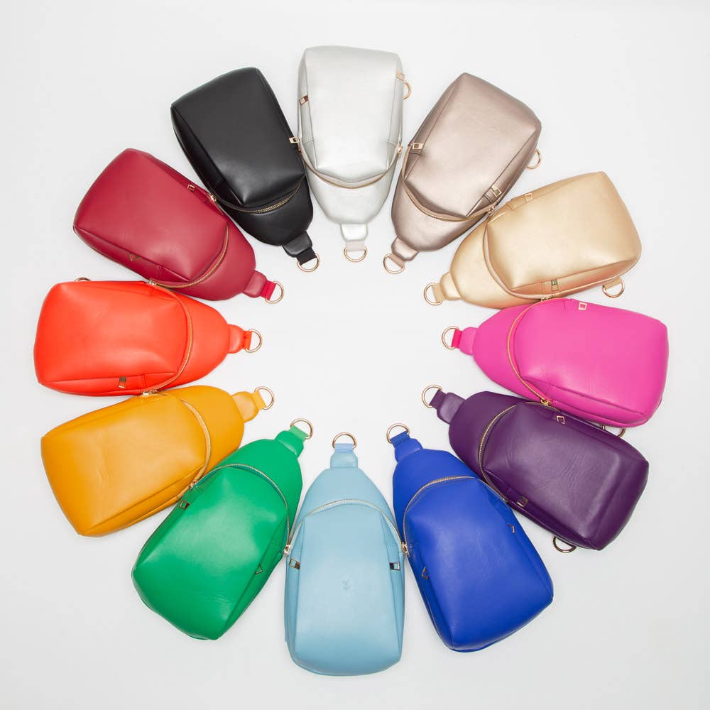 Faux Leather Sling Bag