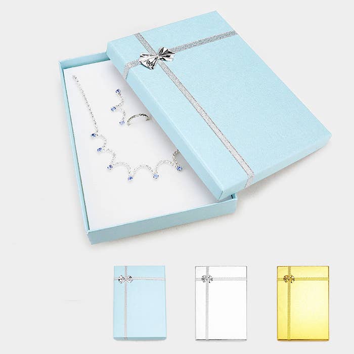 6PCS - Simple Bow Deco Rectangle Gift Boxes