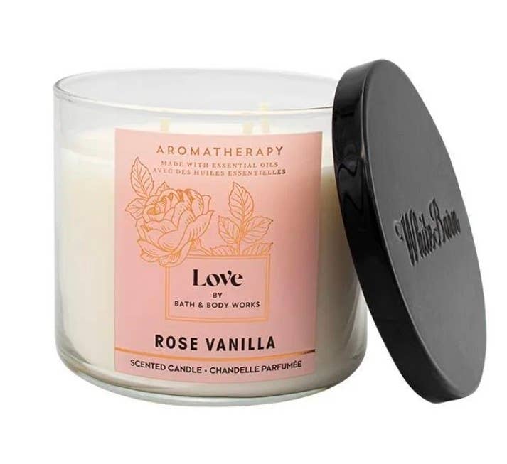 Bath & Body Works | LOVE Rose Vanilla 3-Wick Scented Candle