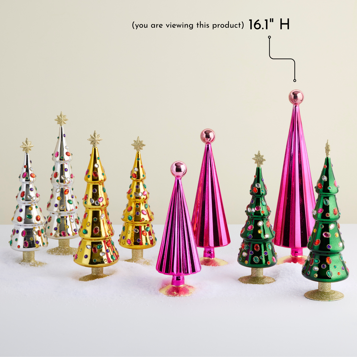 Pink Prism Glass Christmas Tree - Large