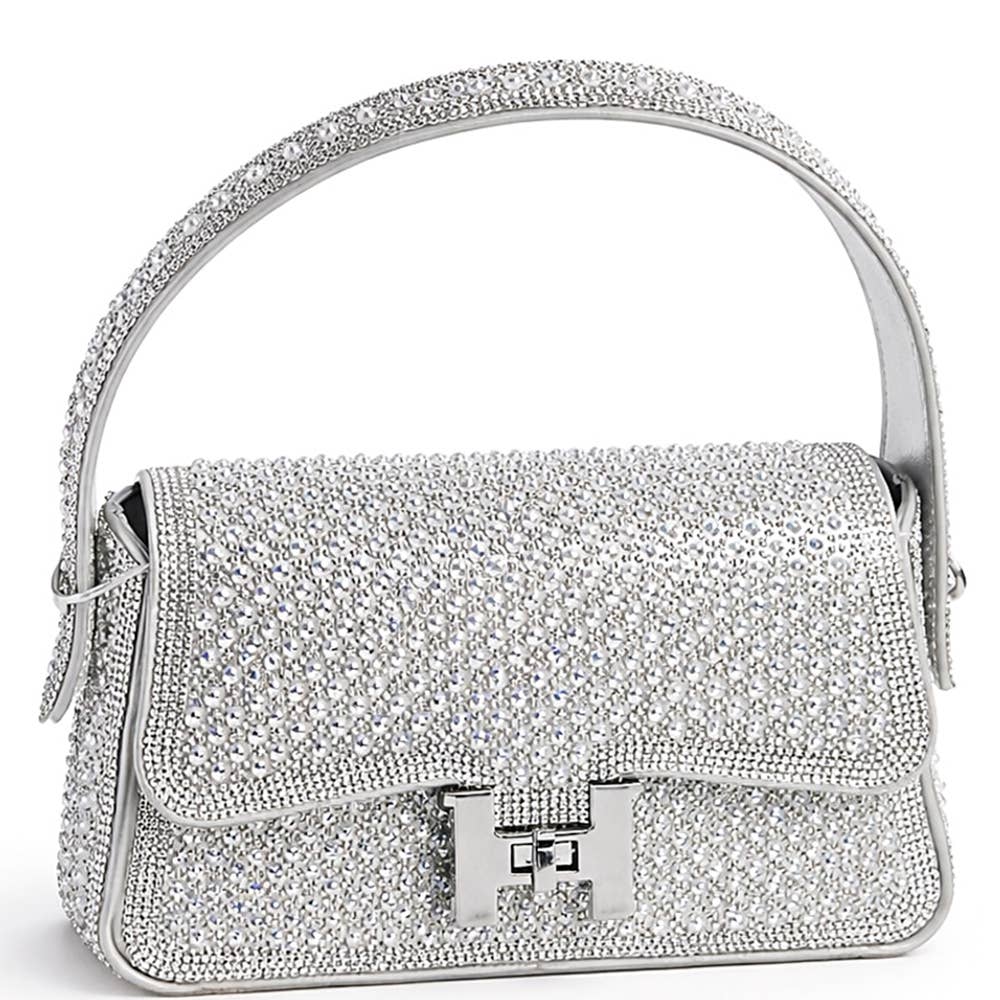 RHINESTONE DESIGN HANDLE EVENING BAG, LVBA 0449