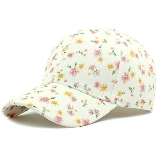 Boho floral print baseball cap