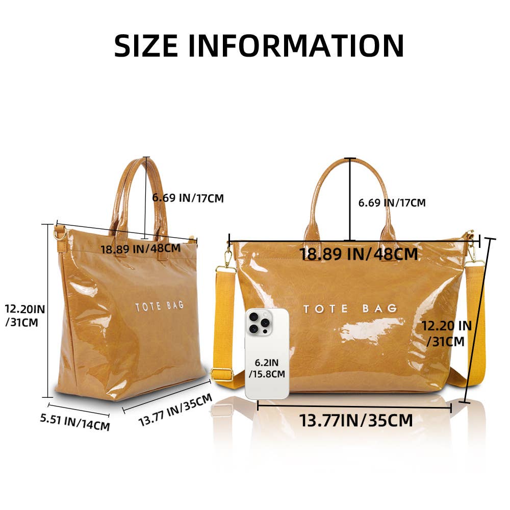 PVC Handbag Letter Tote Bag Crossbody Bag