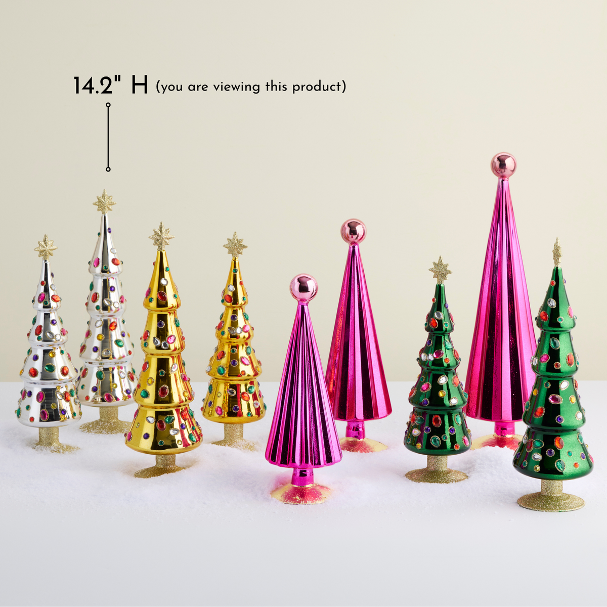Silver Grand Jewel Glass Christmas Tree - Large