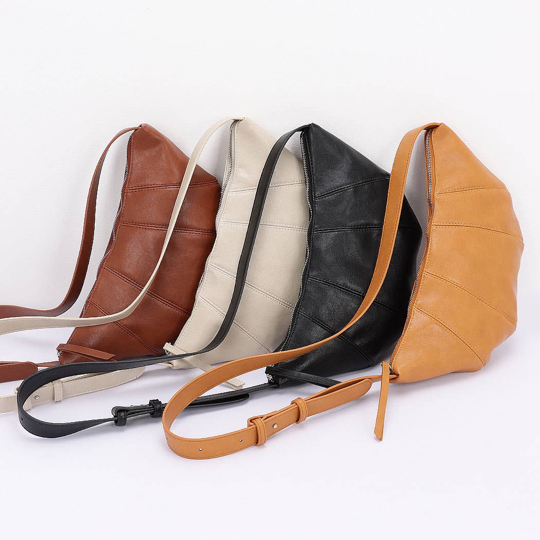 Faux Leather Croissant Bag