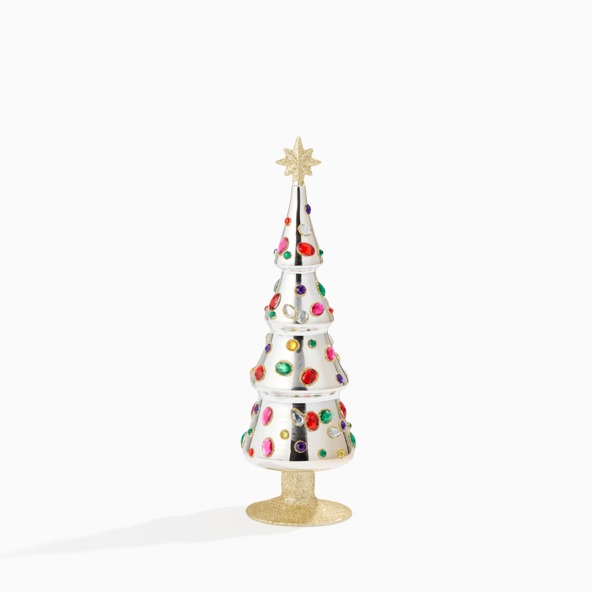 Silver Grand Jewel Glass Christmas Tree - Small