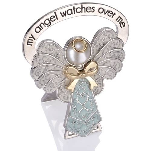 2.5"H Blue Bedside Angel Carded