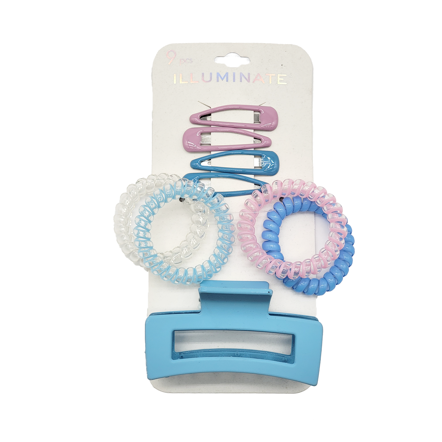 9-Piece Hair Accessory Set – Clips, Coils & Claw