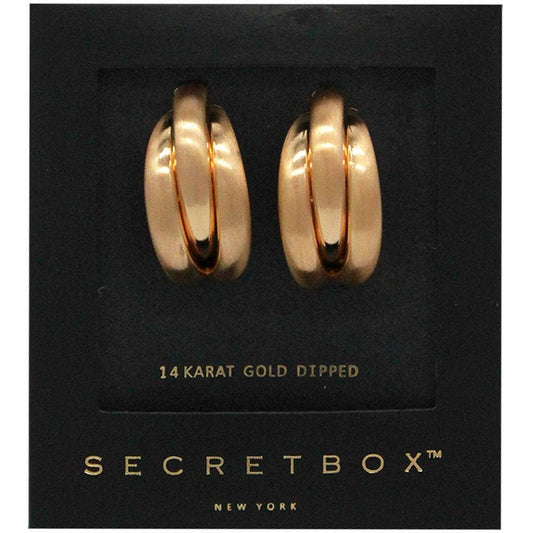 14K GOLD DIPPED MATTE BRUSHED EARRING SB-110763